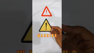 DIY warning sing  ⚠️  | craft ideas  #diy #art #trending #warning #viralart