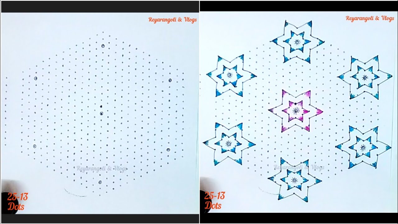 25-13 Dots today's new trending special muggu 🌼 Easyrangoli 🌼Beautiful rangoli designs @Reyarangoli 