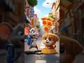 Giant Cat CHASES Tiny Mouse for Pizza 🍕🐱😂 | Funniest AI Cartoon Short Ever! #shorts #usa #usashorts