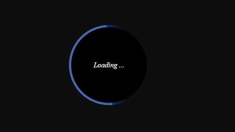 Loading Animation Using HTML CSS