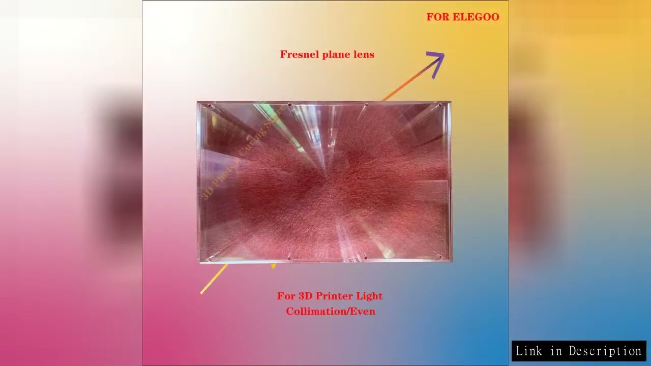 Fresnel plane lens For 3D Printer Light Collimation/Even Gap distance 0.15/0.3mm focal length 160mm