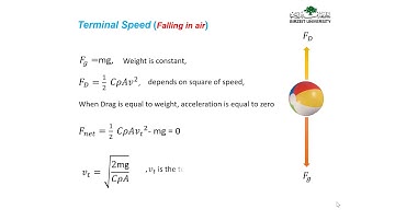 BZU- Drag Force and Terminal Speed- General Physics 1- AbdalAziz Shawabka