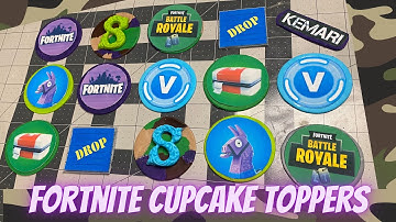 Part 1: Fortnite Fondant Cupcake Toppers | How to make Camouflage Fondant