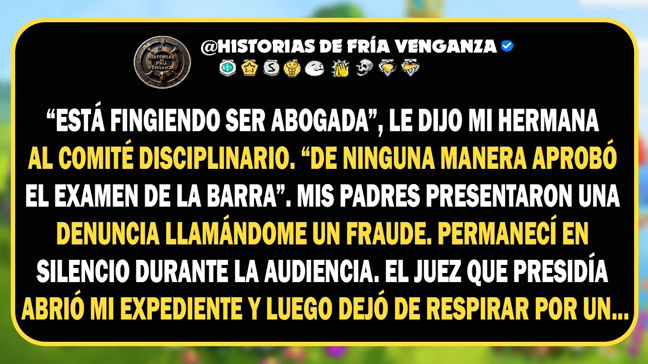 “Está fingiendo ser abogada”, le dijo mi hermana al comité disciplinario...