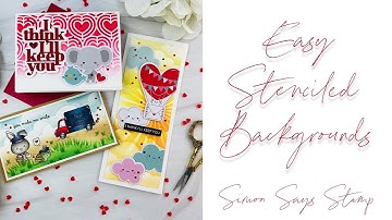 Using Stencils To Create Easy Scene Cards | Simon Says Stamp Limited Edition Happy Mail Card Kit