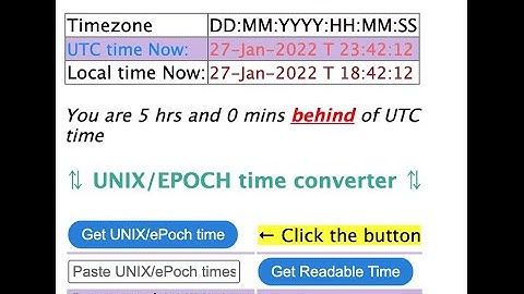 Chrome Extension - UTC Time checker  and Epoch/UNIX time generator -converter