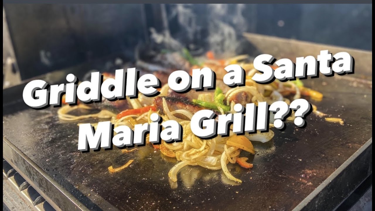 Cooking with The Flat Top King on our 48" Santa Maria Grill with a