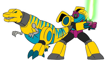 G2 Universe TOXIC Tyrannosaurus Dinobot Grimlock animation!