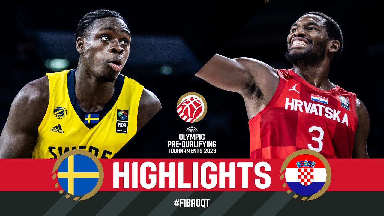 Sweden 🇸🇪 v Croatia 🇭🇷 | Basketball Game Highlights |FIBA Olympic Pre