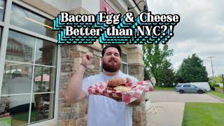 Bacon Egg and Cheese on a Cinnamon Sugar Fried Biscuit | The Biscuit Lady |Plymouth Meeting, PA
