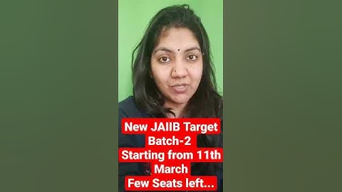 New JAIIB Target Batch-2 Starting from 11th MarchFew Seats left... #shorts