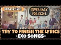 TRY TO FINISH THE LYRICS (EXO'S SONGS EDITION) | VERY EASY FOR EXO-L |