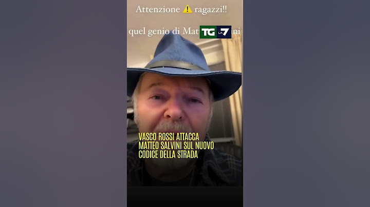 Vasco Rossi attacca Matteo #Salvini sul nuovo codice della strada