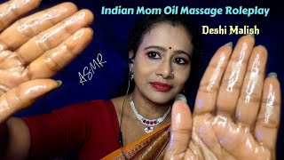 Indian Mom Asmr Oil Mage Desi Malish For Deep Sleep & Comfort Neck, Back,Shoulder, Hand, Feet