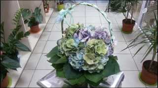 Цветочная корзина с гортензией - sendflowers.by, teleflora.by