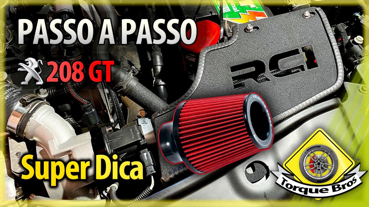 🔧 Como instalar INTAKE ESPORTIVO RACECHROME no 208 GT 🏁 Com DETALHE FUNDAMENTAL pra não ter ERROS!