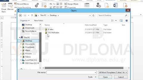 Copy the macro NewMacros1 from the current document to the template mytemplate in the...