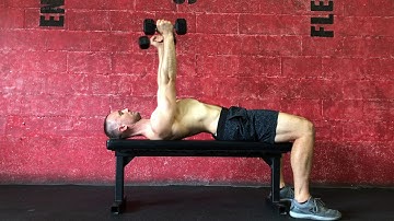 Alternating dumbbell skull crusher: from the top