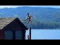 JUMPING OFF THE LAKE HOUSE INTO COLD WATERS!! - The Bucket List Studios Team Expedition 2