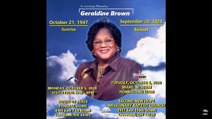 In Loving Memory Tribute: Gerri Brown