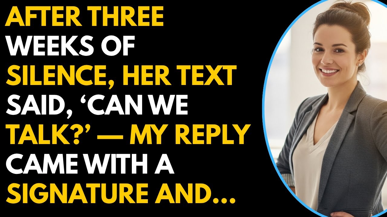 After Three Weeks of Silence, Her Text Said, ‘Can We Talk?’ — My Reply Came With a Signature and... 