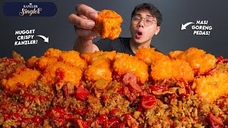 Gilaa Mukbang Nasi Goreng Pedas Porsi Jumbo  Nugget Crispy Kanzler Panas