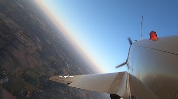 Aileron Roll in a Curtiss P40 Warhawk.