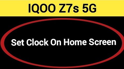How to set clock on home screen, IQOO Z7S 5G time set kaise karen