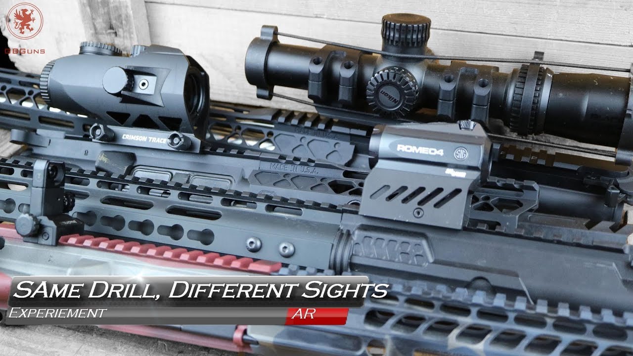 AR15 Drills, Same Drill Different Sights Comparison YouTube