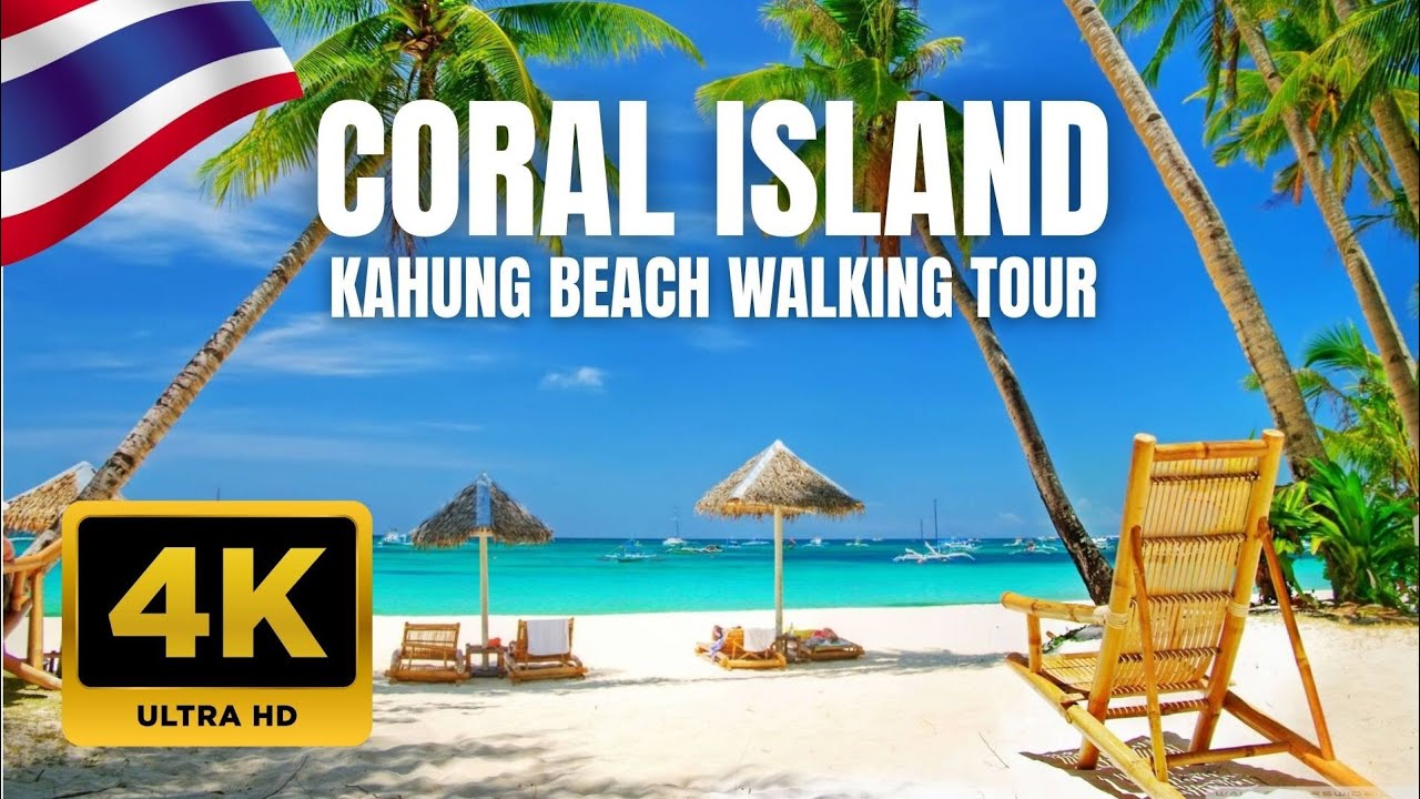 Thailand | Coral Island hidden paradise | walking tour Kahung Beach [4K] 🇹🇭🌴#2 