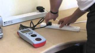 Testing an RCD protected multi-way adaptor using Seaward Primetest 220 PAT Tester