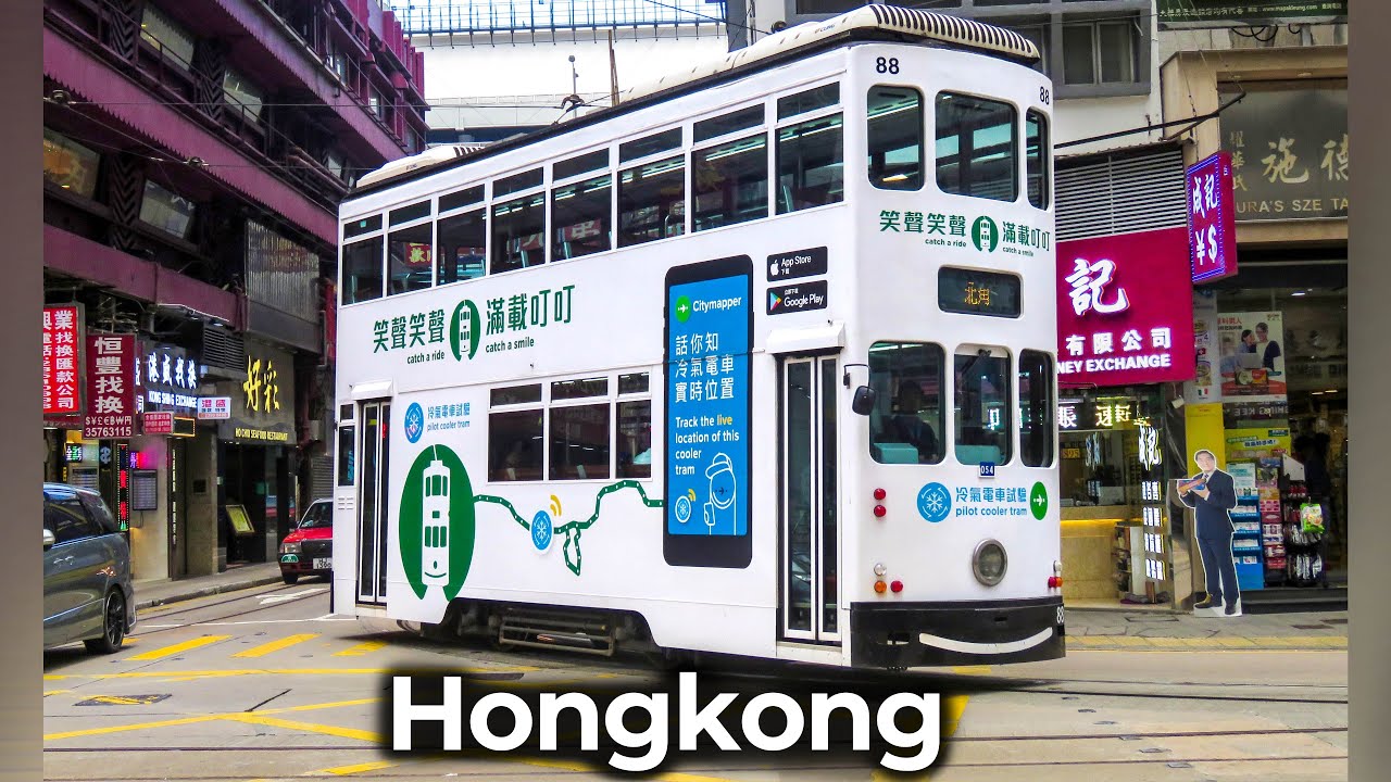 4K Straßenahnmitfahrt: Causeway Bay – Western Market Terminus | Doppeldecker-Straßenbahn Hongkong