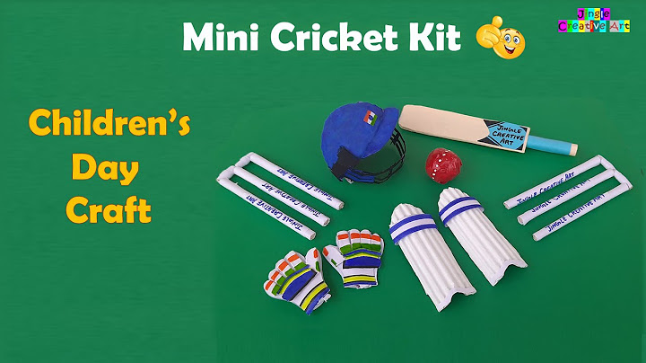 How to make handmade Mini Cricket Kit craft for kids / DIY Children's day Poem