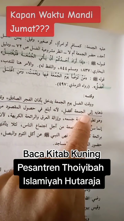 Baca Kitab Kuning I Waktu Mandi Jumat #kitabkuning