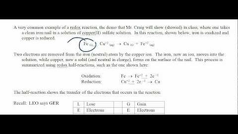 Plainfield AP Chemistry video1 Electrochemistry example1 day125