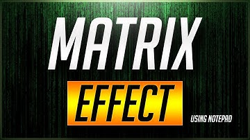 How to make the matrix effect using notepad!!! 2017