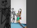 Speed drawing Sally | The Nightmare Before Christmas 😳 #shorts #christmas #nightmare #drawing