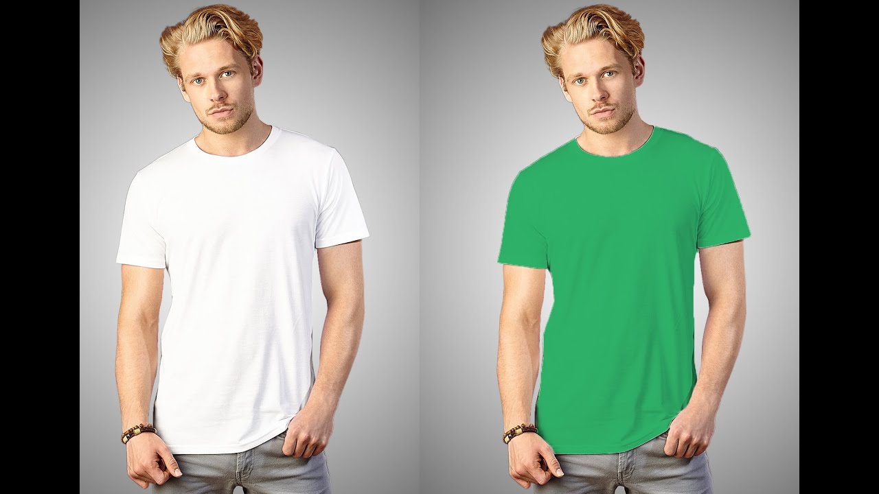 How To Change White T Shirt Color In Photoshop YouTube