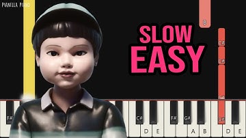 SQUID GAME 3 - HIDE & SEEK song | SLOW EASY Piano Tutorial by Pianella Piano