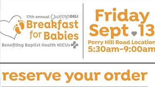 We are just days away from the 17th annual Breakfast for Babies!