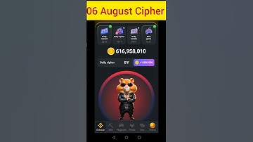 daily cipher hamster kombat 6 August 6th august July cipher code