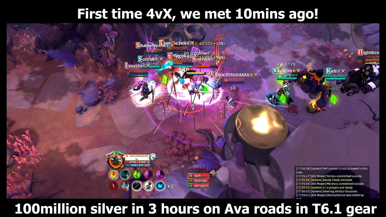First time Team 4vX in ava roads makes us PREMIUM each, 6.1 Gear - Albion Online, Ava Roads