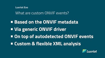 How to add custom ONVIF events in Luxriot Evo