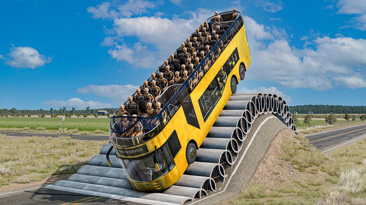 Cars vs Pipes Bulge BeamNG Drive Challenge Ends in Total Destruction!