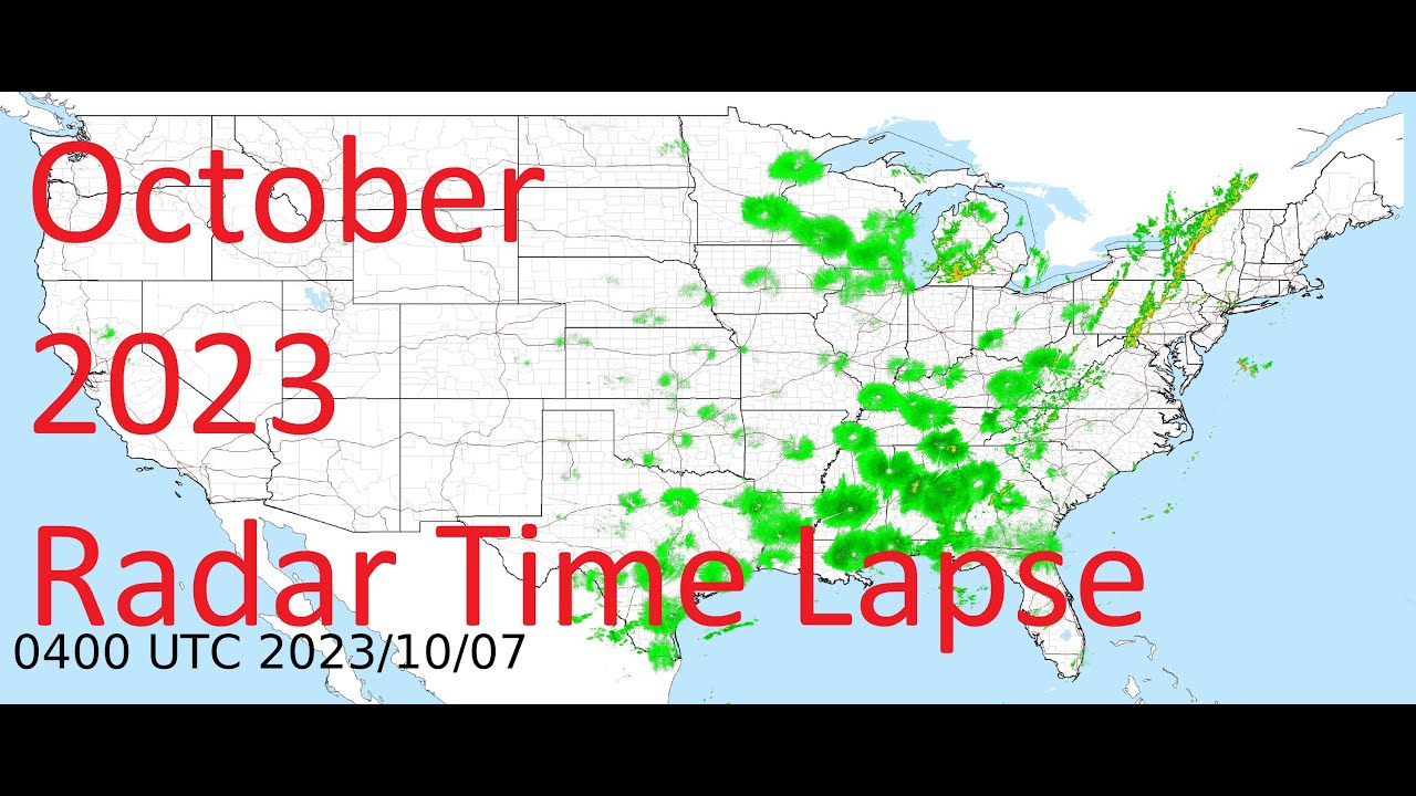 October 2023 US Weather Radar Time Lapse Animation YouTube