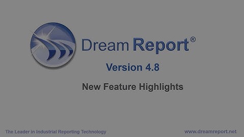Dream Report Version 4.8 - What