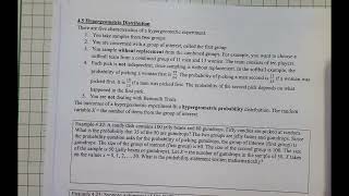 ASUN MATH 2233 4.5 Example #4.22 Hypergeometric Distributions