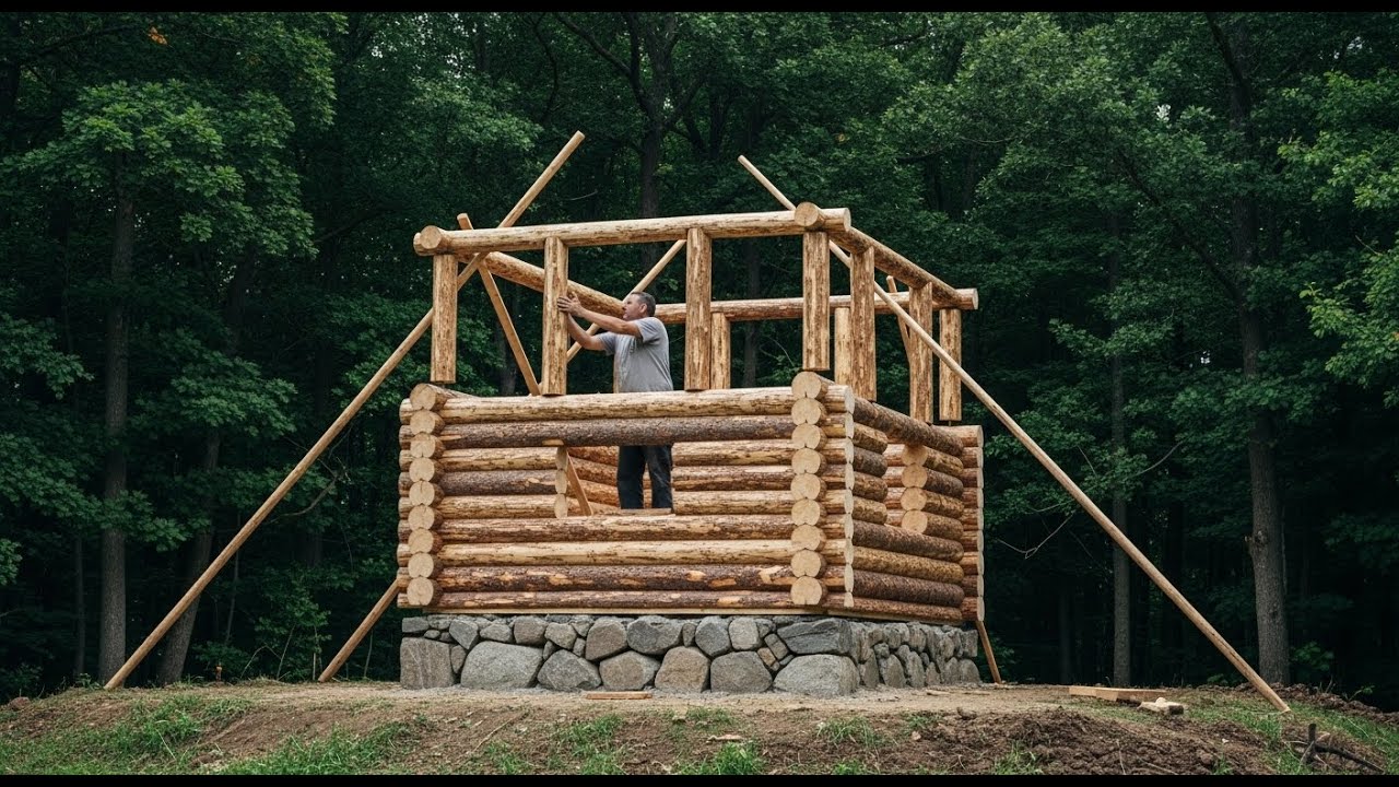 Bau eines geheimen und warmen Unterschlupfs in den Bergen in 30 Tagen | Überleben, Bushcraft