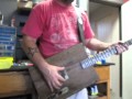 Mike gee kustoms diddley caster made from 125 year old wood