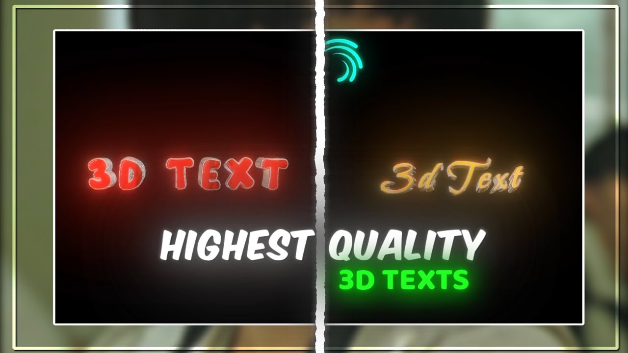 Highest Quality 3d Text Alight Motion And Node Video🔥 (Preset+) - YouTube